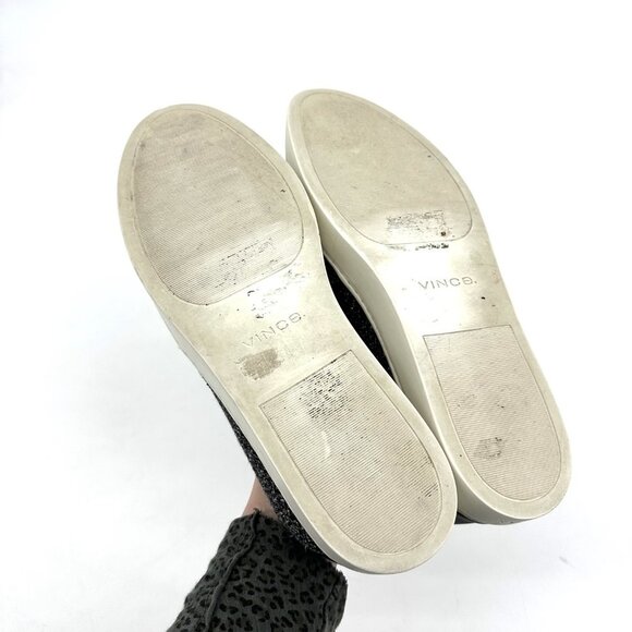 Vince Women's Garvey Slip-On Platform Sneaker Black Grey Tweed Size 8 - Picture 7 of 9